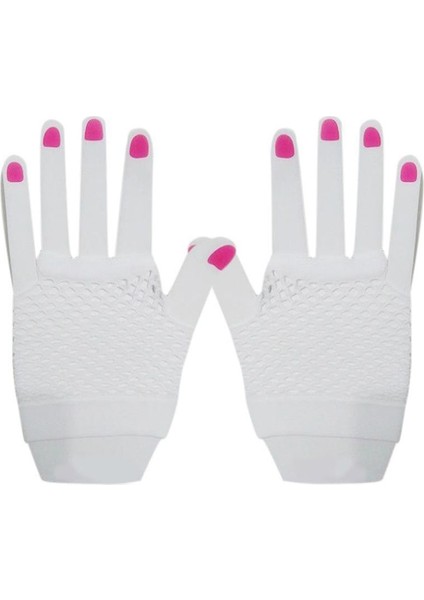 Kısa File Eldiven Beyaz Renk Retro 1 Çift 11 cm fiyatları