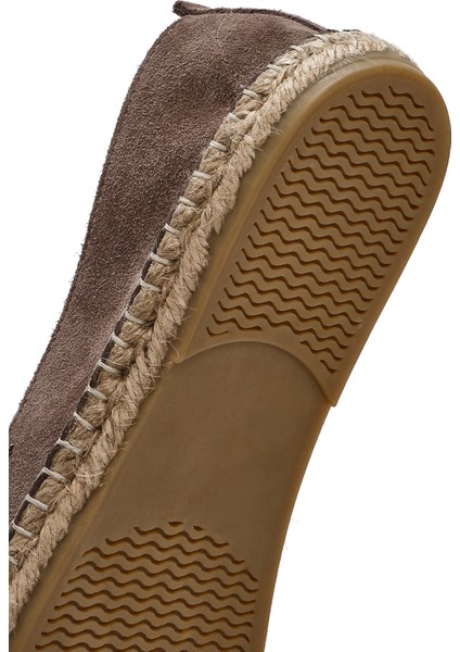 Erkek Vizon Süet Deri Espadril 25SFD770110