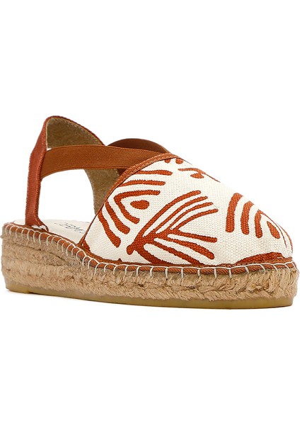 Kastamonu Taş Baskı Kadın Taba Desenli Espadril 25SFD20816F