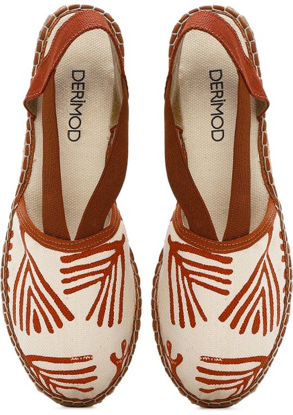 Kastamonu Taş Baskı Kadın Taba Desenli Espadril 25SFD20816F