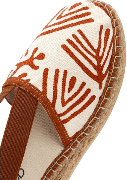 Kastamonu Taş Baskı Kadın Taba Desenli Espadril 25SFD20816F