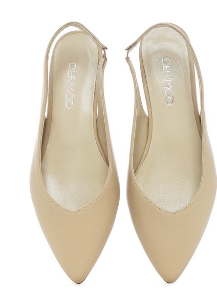 Kadın Krem Arkası Açık Babet 25SFE400118