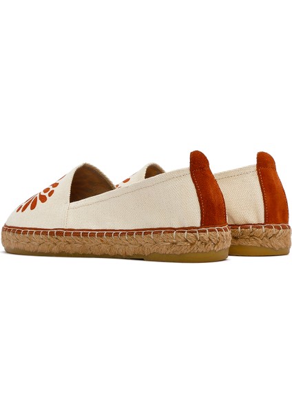 Kastamonu Taş Baskı Kadın Taba Desenli Espadril Terlik 25SFD20826F