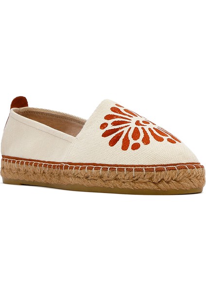 Kastamonu Taş Baskı Kadın Taba Desenli Espadril Terlik 25SFD20826F