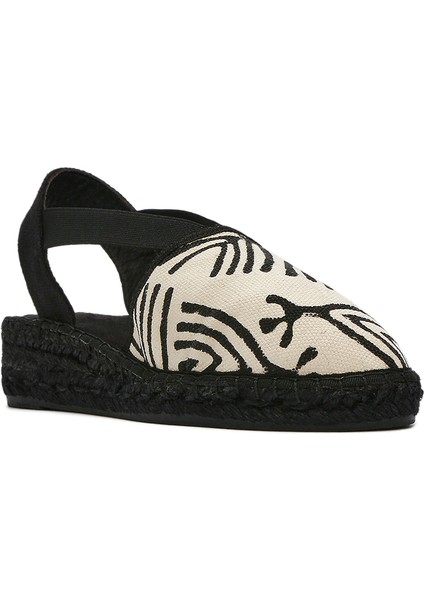Kastamonu Taş Baskı Kadın Siyah Desenli Espadril 25SFD20816F