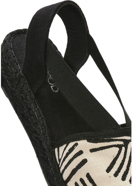 Kastamonu Taş Baskı Kadın Siyah Desenli Espadril 25SFD20816F