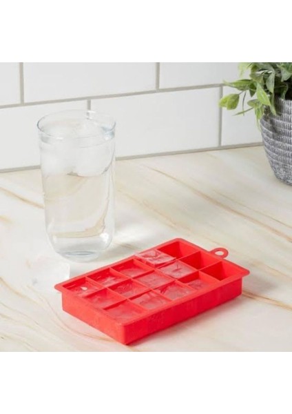 Kırmızı Silikon Buz Kalıbı, 15 Bölmeli 19X22CM Buzluk Için Mükemmel Seçim modelleri