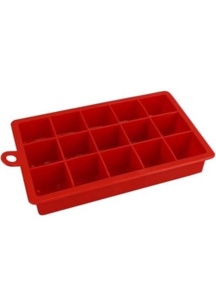 Kırmızı Silikon Buz Kalıbı, 15 Bölmeli 19X22CM Buzluk Için Mükemmel Seçim fırsatları