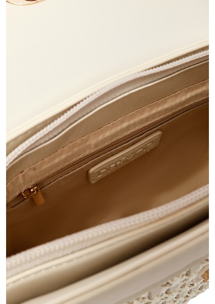 Kadın Krem Uzun Askılı Çapraz Çanta 25SBD284014