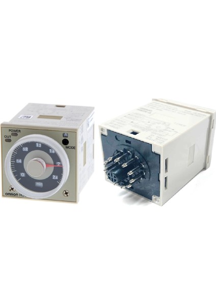 H3CR-A-24 ,48X48MM 12..48VAC/DC Yuvarlak-11-Pin Zaman Röle