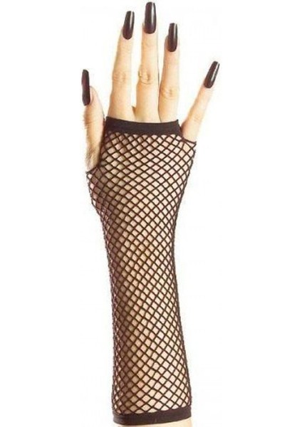 File Eldiven Uzun 26 cm 1 Çift Siyah Renk Retro