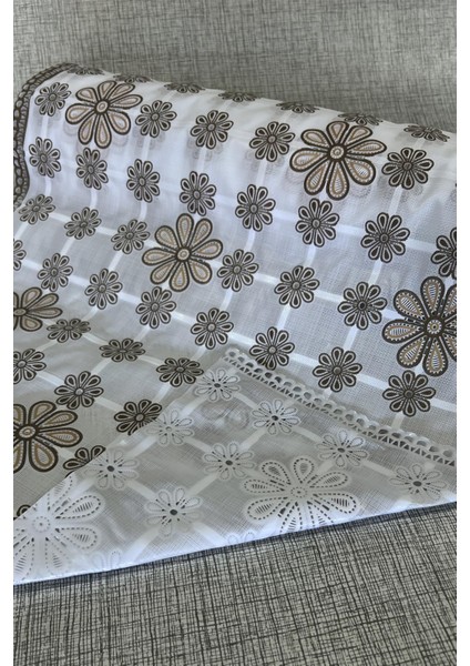 Şeffaf Kaplama Dantel Raf Örtüsü, Yuvarlak Çiçek Detaylı, Deliksiz Altlı Tasarım fiyatları