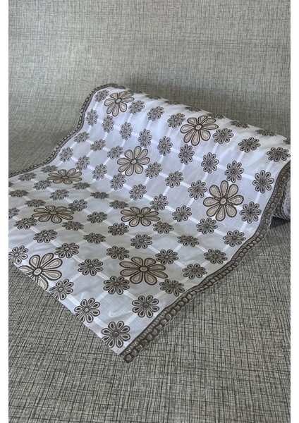 Şeffaf Kaplama Dantel Raf Örtüsü, Yuvarlak Çiçek Detaylı, Deliksiz Altlı Tasarım modelleri