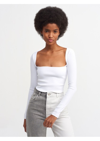 3700 Fitilli Uzun Kollu Top-Beyaz indirimleri