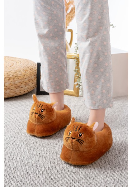 Kedi Figürlü Peluş Panduf Ev Pandufu Unisex fiyatları