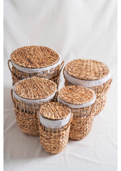 Soléa hasır 5 Li Kapaklı Sepet Seti fiyatları