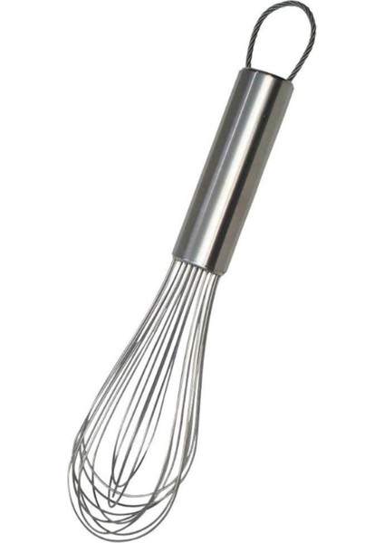 Paslanmaz Çelik 38 cm Çırpıcı, Krom Saplı, Yumurta, Süt ve Hamur Karıştırıcı