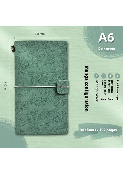 Seyahat Defteri Vintage A6 El Kitabı Öğrenci Günlüğü (Yurt Dışından)