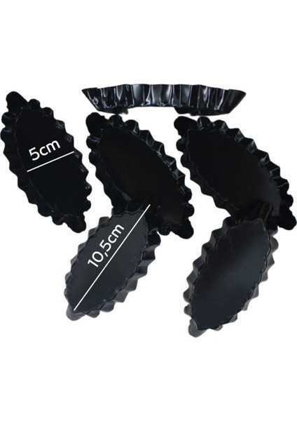 Beyaz Teflon Mekik Tartolet Kalıbı 6'lı Set, Pratik ve Şık Mutfak Araçları