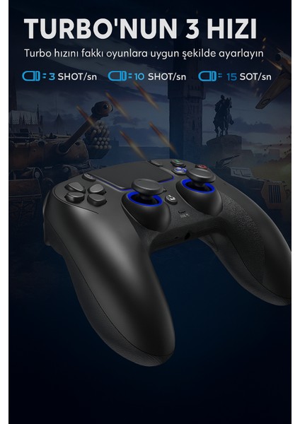 Ps-4 Için Kablosuz Kontrol Cihazı Çift Titreşimli Rgb LED Gamepad Joystick Yüksek Doğruluk Kontrol indirimleri