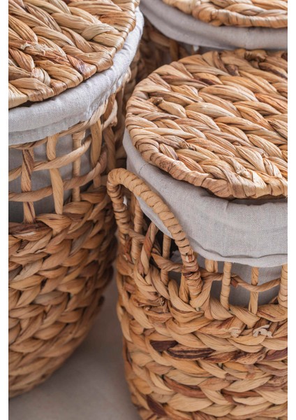 Soléa hasır 5 Li Kapaklı Sepet Seti fırsatları