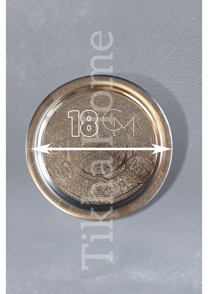 Motifli Paslanmaz Çelik Sunum Tabağı, 18 Cm, Şık ve Dayanıklı Tasarım fiyatları