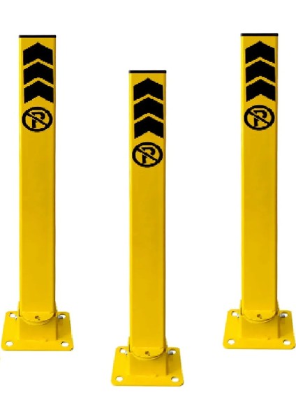 Kilitli Otopark Direği 60 cm 3'lü Set
