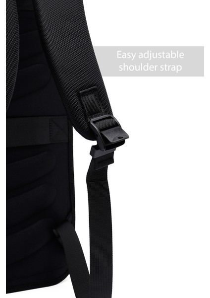D-Pack Erkek Siyah Kumaş Sırt Çantası 25SBD30226F