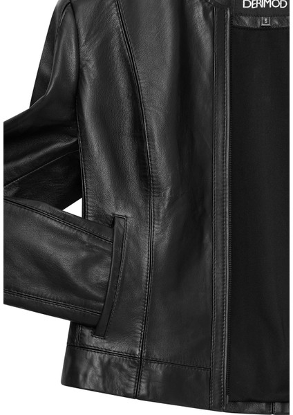 Flora Kadın Siyah Slim Kısa Deri Ceket 25SGD5300U4