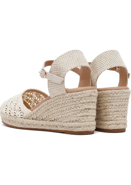 Kadın Taba Bilekten Tokalı Dolgu Topuklu Espadril 25SFE40186F