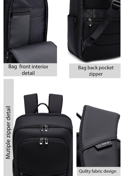 D-Pack Erkek Siyah Sırt Çantası 25SBD30206F