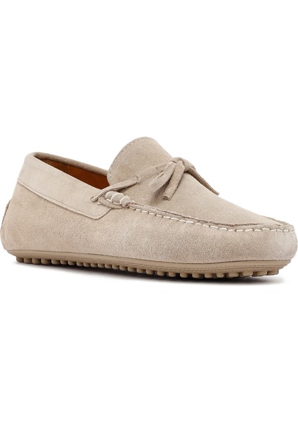 Erkek Bej Süet Deri Loafer 25SFD633110