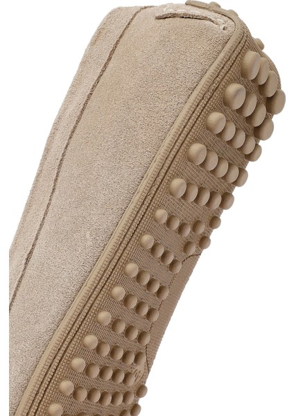Erkek Bej Süet Deri Loafer 25SFD633110