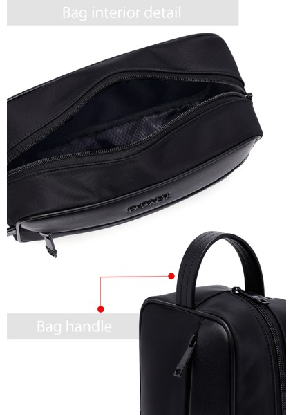 D-Pack Erkek Siyah Kumaş Mini El Çantası 25SBD30326F