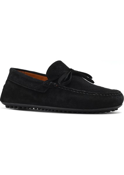 Erkek Siyah Süet Deri Loafer 25SFD633110
