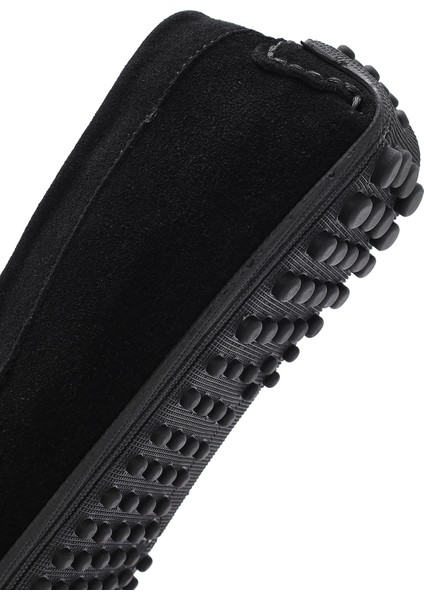 Erkek Siyah Süet Deri Loafer 25SFD633110
