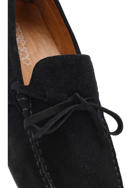 Erkek Siyah Süet Deri Loafer 25SFD633110