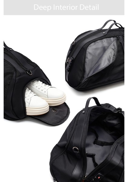 D-Pack Erkek Siyah Uzun Askılı Kumaş Seyahat Çantası 25SBD30356F