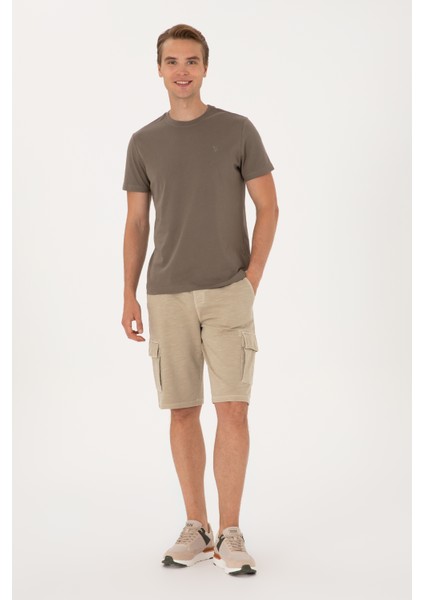 Erkek Açık Haki Şort (Örme) 50285309-VR183