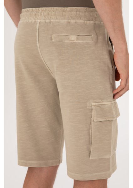 Erkek Açık Haki Şort (Örme) 50285309-VR183