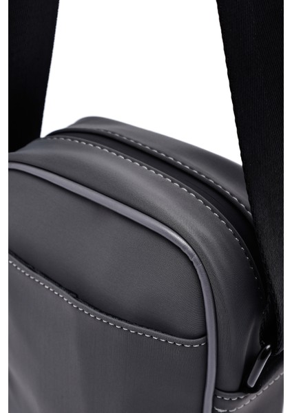 Erkek Gri Mini Kumaş Postacı Çantası 25SBD30116F