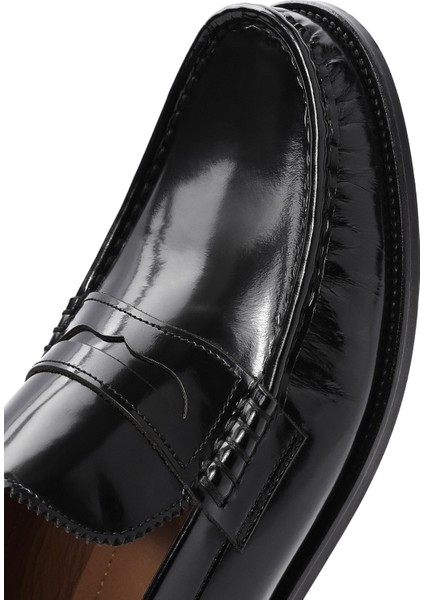 Erkek Siyah Deri Klasik Ayakkabı 25SFD601722