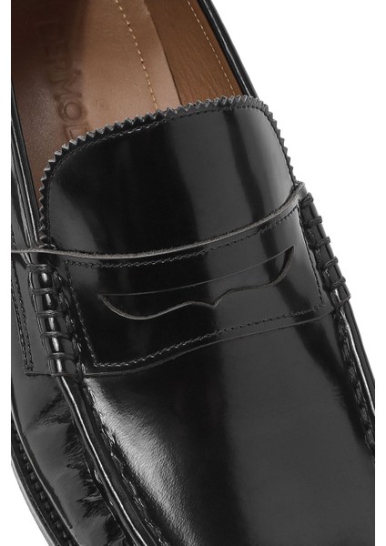 Erkek Siyah Deri Klasik Ayakkabı 25SFD601722