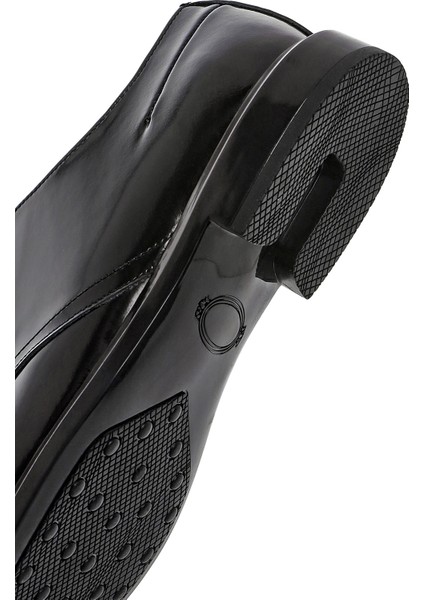 Erkek Siyah Bağcıklı Deri Klasik Ayakkabı 25SFD601622