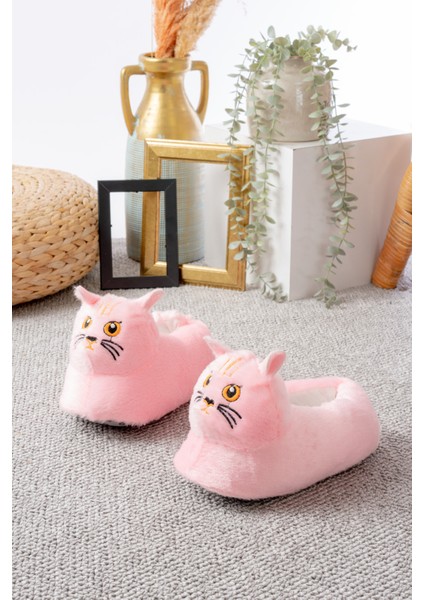 Kedi Figürlü Peluş Panduf Ev Pandufu Unisex fırsatları