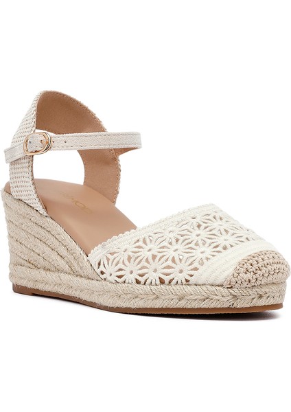 Kadın Taba Bilekten Tokalı Dolgu Topuklu Espadril 25SFE40186F