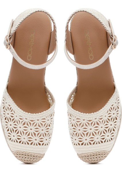 Kadın Taba Bilekten Tokalı Dolgu Topuklu Espadril 25SFE40186F