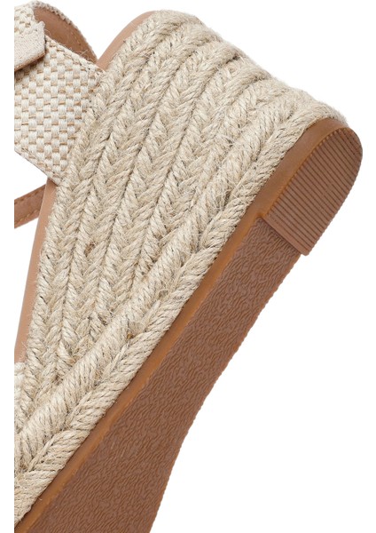 Kadın Taba Bilekten Tokalı Dolgu Topuklu Espadril 25SFE40186F
