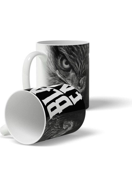 Kartal Tasarımlı Siyah Kupa Bardak, Şık ve Dayanıklı Eşsiz Tasarım fiyatları