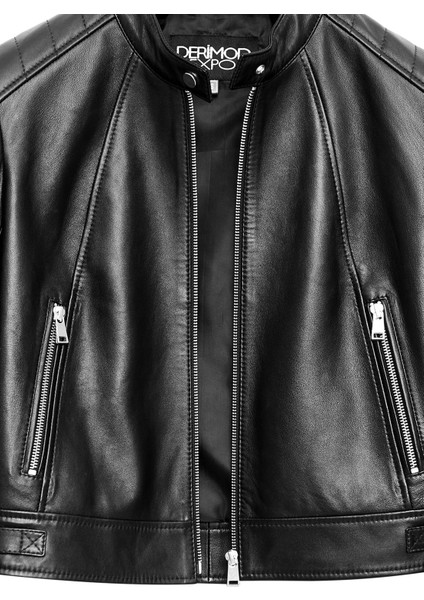 Missy Kadın Siyah Kısa Deri Ceket 25SGE53081M